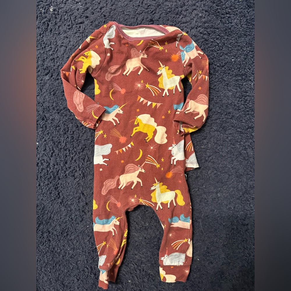 Rags peekabooty romper romper one piece baby bodysuit unicorn 3-6 months
